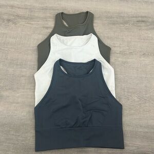 3 lululemon crop top sports bras